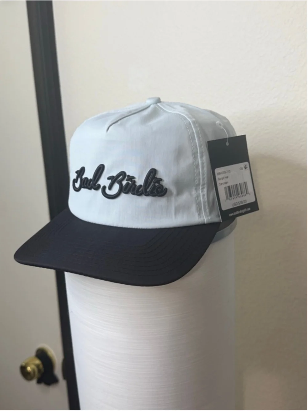 Men's Bad Birdie Script Hat One Size white/ Black